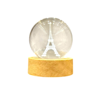 Luminaria De Mesa 3D Led Bolinha Torre Eifel Luminaria De Mesa 3D Led Bolinha Torre Eifel