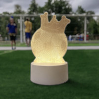 Luminaria De Mesa Abajur LED Bola de Futebol 3 Cores Luminaria De Mesa Abajur LED Bola de Futebol 3 Cores