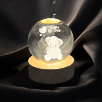 Luminaria De Mesa 3D Led Bolinha Ursinho Luminaria De Mesa 3D Led Bolinha Ursinho