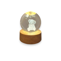 Luminaria De Mesa 3D Led Bolinha Ursinho Luminaria De Mesa 3D Led Bolinha Ursinho