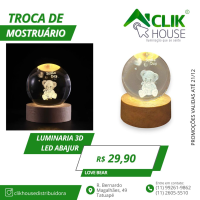 Luminaria De Mesa 3D Led Bolinha Ursinho Luminaria De Mesa 3D Led Bolinha Ursinho