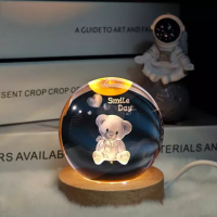 Luminaria De Mesa 3D Led Bolinha Ursinho Luminaria De Mesa 3D Led Bolinha Ursinho