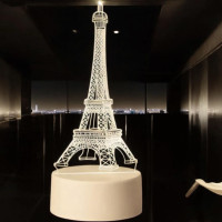Luminaria De Mesa Abajur Led Torre Eifel 3 Cores Luminaria De Mesa Abajur Led Torre Eifel 3 Cores