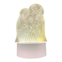 Luminaria De Mesa Abajur Led Familia Sagrada Natal 3 Cores Luminaria De Mesa Abajur Led Familia Sagrada Natal 3 Cores