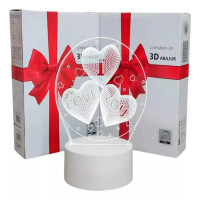 Luminaria De Mesa Abajur LED I Love You 3 Cores Luminaria De Mesa Abajur LED I Love You 3 Cores