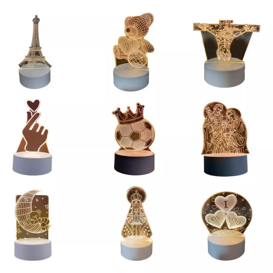 Luminaria De Mesa Abajur Led Arvore De Natal 3 Cores Luminaria De Mesa Abajur Led Arvore De Natal 3 Cores