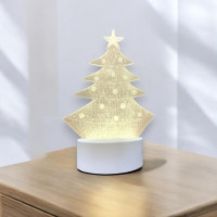 Luminaria De Mesa Abajur Led Arvore De Natal 3 Cores Luminaria De Mesa Abajur Led Arvore De Natal 3 Cores