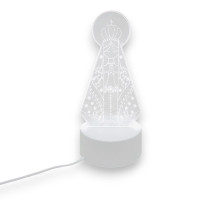 Luminaria De Mesa Abajur Led Nossa Senhora 3 Cores Luminaria De Mesa Abajur Led Nossa Senhora 3 Cores