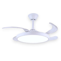Ventilador De Teto Led Com Controle Remoto 3 Cores 36W Branco Ventilador De Teto Led Com Controle Remoto 3 Cores 36W Branco