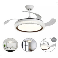 Ventilador De Teto Led Com Controle Remoto 3 Cores 36W Branco Ventilador De Teto Led Com Controle Remoto 3 Cores 36W Branco