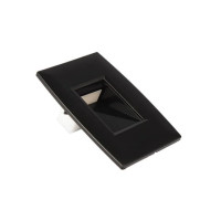 BALIZADOR DE PAREDE P/ EMP. 2W PRETO 3000K BRANCO QUENTE