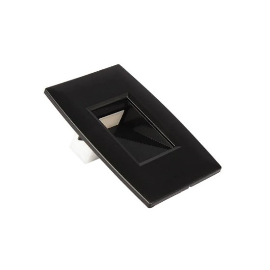 BALIZADOR DE PAREDE P/ EMP. 2W PRETO 3000K BRANCO QUENTE