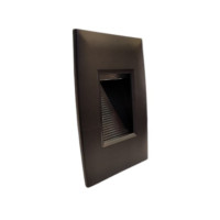 BALIZADOR DE PAREDE P/ EMP. 2W PRETO 3000K BRANCO QUENTE