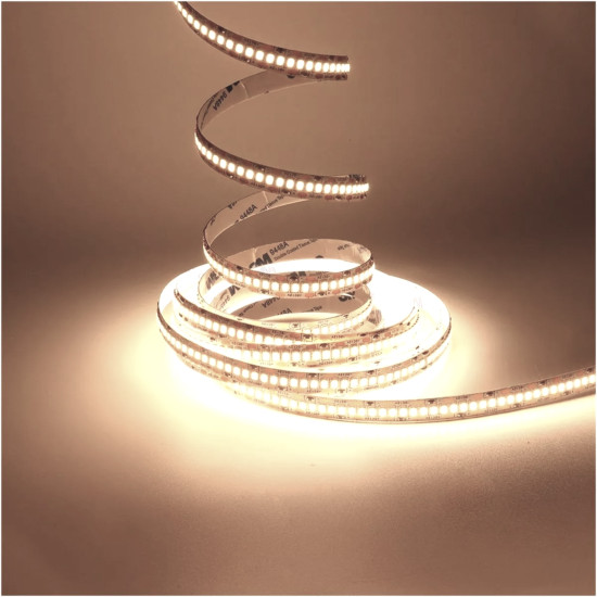 FITA DE LED 24V 240 LEDS POR METRO 3528 22W P/M IP20 3000K BRANCO QUENTE