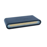 ARANDELA EXTERNA LED PASTILHA PRETA 12W 3000K BRANCA QUENTE