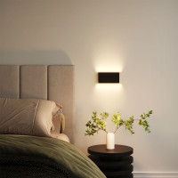 ARANDELA EXTERNA LED PASTILHA PRETA 12W 3000K BRANCA QUENTE