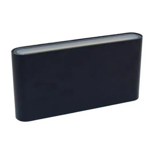 ARANDELA EXTERNA LED PASTILHA PRETA 12W 3000K BRANCA QUENTE