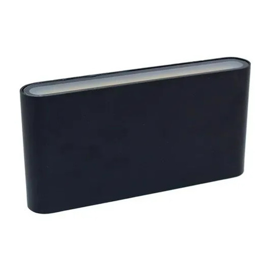 ARANDELA EXTERNA LED PASTILHA PRETA 12W 3000K BRANCA QUENTE