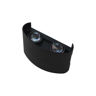 ARANDELA FRISADA 4 PONTOS PRETO 4W 3000K BRANCO QUENTE