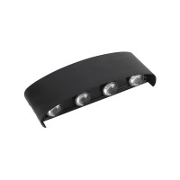 ARANDELA FRISADA 8 PONTOS PRETO 3000k BRANCO QUENTE 8W ARANDELA FRISADA 8 PONTOS PRETO 3000k BRANCO QUENTE 8W