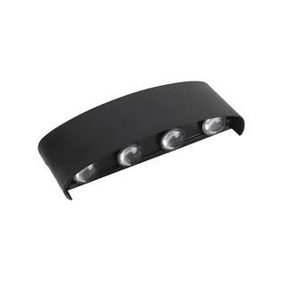 ARANDELA FRISADA 8 PONTOS PRETO 3000k BRANCO QUENTE 8W