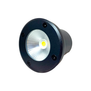 BALIZADOR DE PISO EXTERNO  PRETO 10W 3000K BRANCO QUENTE 