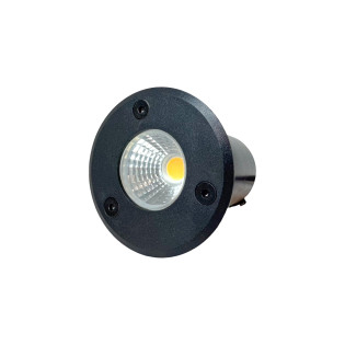 BALIZADOR DE PISO EXTERNO  PRETO 5W 3000K BRANCO QUENTE 