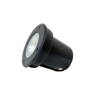 BALIZADOR DE PISO EXTERNO  PRETO 7W 3000K BRANCO QUENTE 