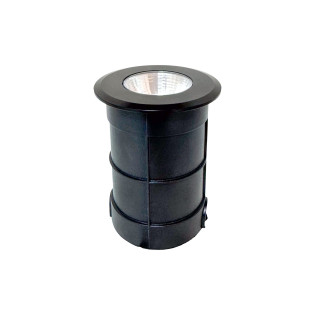 BALIZADOR DE PISO PRETO 4W 3000K BRANCO QUENTE