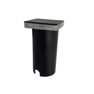 BALIZADOR DE PISO QUADRADO 3W PRETO 3000K BRANCO QUENTE