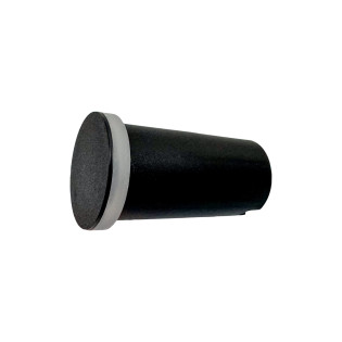 BALIZADOR DE PISO REDONDO 3W PRETO 3000K BRANCO QUENTE