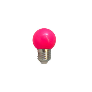 MINI BULBO BOLINHA 1W ROSA 127V