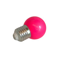 MINI BULBO BOLINHA 1W ROSA 220V MINI BULBO BOLINHA 1W ROSA 220V