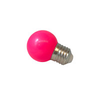 MINI BULBO BOLINHA 1W ROSA 220V MINI BULBO BOLINHA 1W ROSA 220V