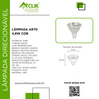 Lampada LED AR70 COB 4.8W Lampada LED AR70 COB 4.8W