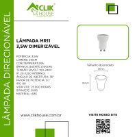 Lampada LED Dimerizavel MR11 3.5W Lampada LED Dimerizavel MR11 3.5W