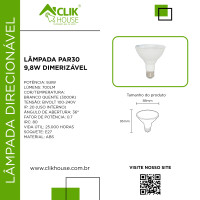 Lampada LED Dimerizavel PAR30 9.8W Lampada LED Dimerizavel PAR30 9.8W