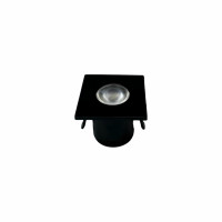 MINI SPOT MARCENARIA QUADRADO PRETO 1W BRANCO QUENTE 3000K MINI SPOT MARCENARIA QUADRADO PRETO 1W BRANCO QUENTE 3000K