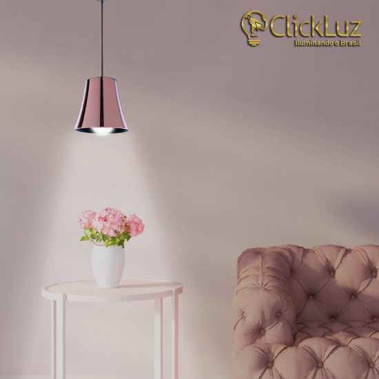 Pendente Cromado Rosé Quebec Pendente Cromado Rosé Quebec