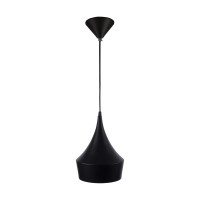 Luminária de teto pendente Liverpool Preto linha Alumínio Luminária de teto pendente Liverpool Preto linha Alumínio