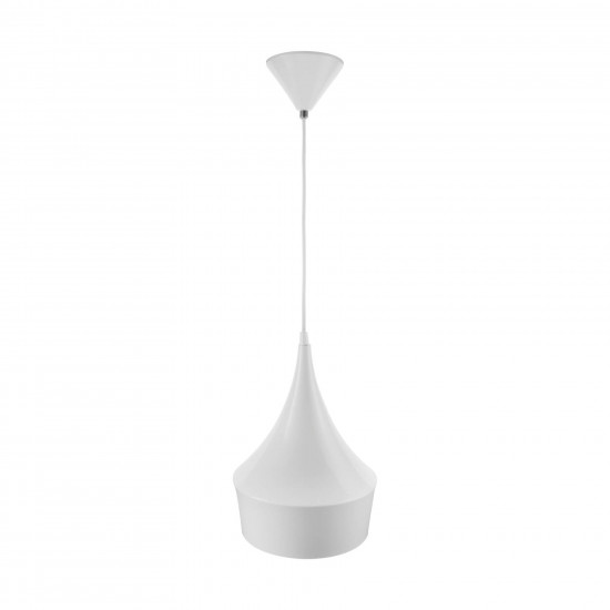 Luminária de teto pendente Liverpool Branco linha Alumínio Luminária de teto pendente Liverpool Branco linha Alumínio