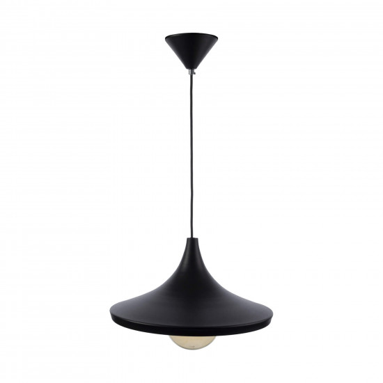 Luminária de teto pendente Manchester Preto linha Alumínio Luminária de teto pendente Manchester Preto linha Alumínio