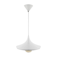 Luminária de teto pendente Manchester Branco linha Alumínio Luminária de teto pendente Manchester Branco linha Alumínio