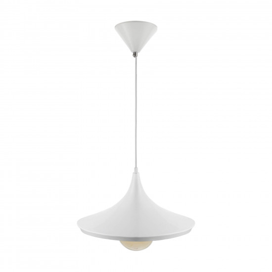 Luminária de teto pendente Manchester Branco linha Alumínio Luminária de teto pendente Manchester Branco linha Alumínio