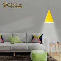 Pendente Pequim Amarelo linha Alumínio Pendente Pequim Amarelo linha Alumínio