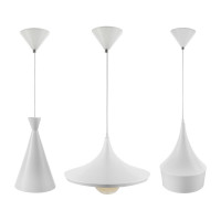 Luminária de teto pendente Trio Dixon Branco Alumínio Luminária de teto pendente Trio Dixon Branco Alumínio