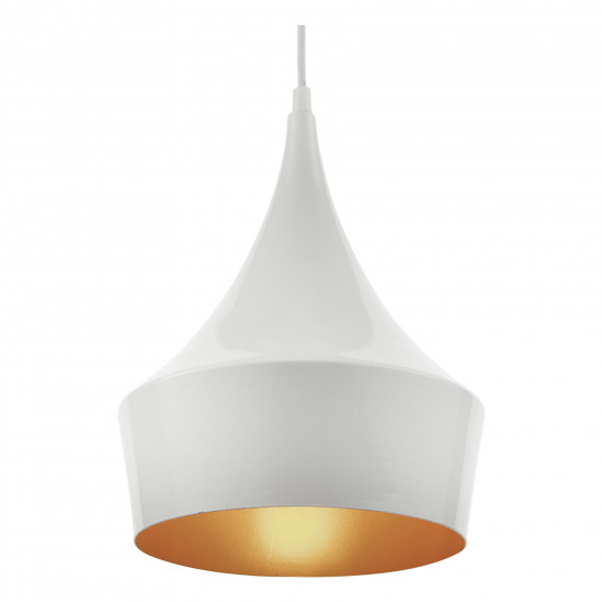 Luminária de teto pendente Liverpool Branco linha Alumínio Luminária de teto pendente Liverpool Branco linha Alumínio