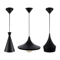 Luminária de teto pendente Trio Dixon Preto Alumínio Luminária de teto pendente Trio Dixon Preto Alumínio
