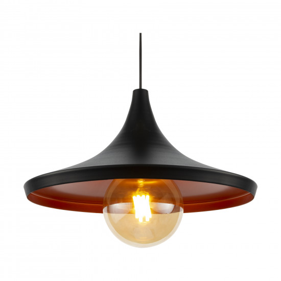 Luminária de teto pendente Manchester Preto linha Alumínio Luminária de teto pendente Manchester Preto linha Alumínio