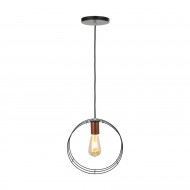Luminária de teto pendente Geométrico Circular Aramado